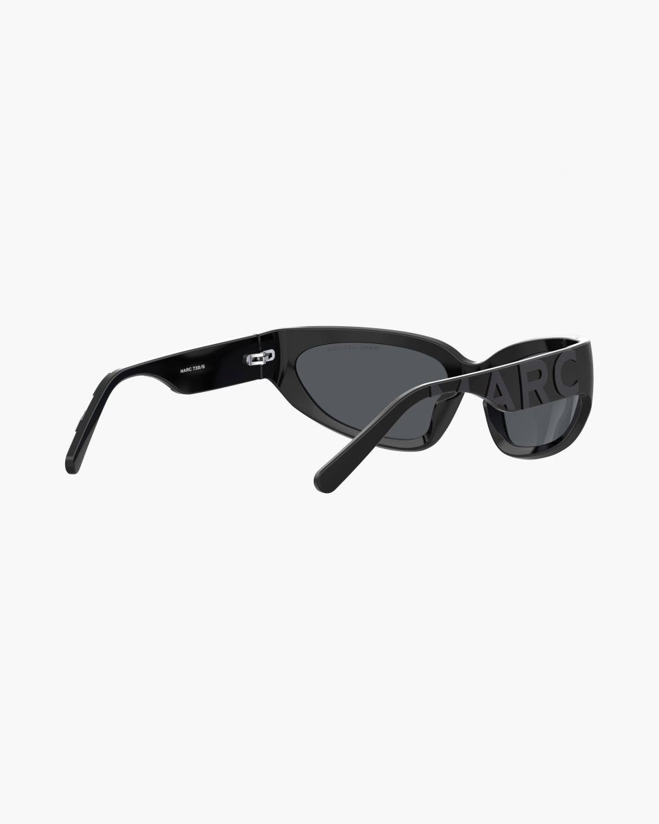 Γυαλια Ηλιου Marc Jacobs The Bold Logo Wrapped Mirrored Sunglasses γυναικεια μαυρα | 519027ZDM