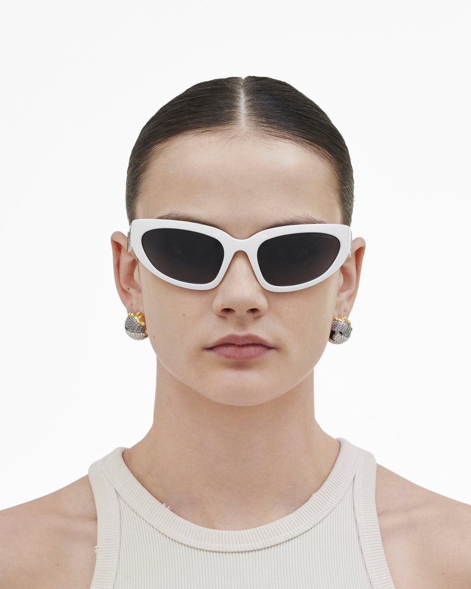 Γυαλια Ηλιου Marc Jacobs The Bold Logo Wrapped Sunglasses γυναικεια ασπρα | 467319VFX