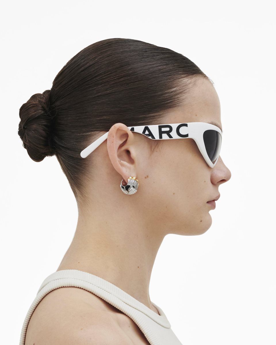 Γυαλια Ηλιου Marc Jacobs The Bold Logo Wrapped Sunglasses γυναικεια ασπρα | 467319VFX