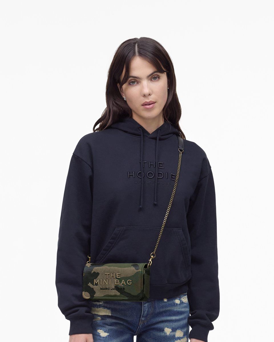 Μίνι Τσάντες Marc Jacobs The Camo Jacquard Chain Mini Bag γυναικεια καμουφλάζ Πολύχρωμο | 453980IFO