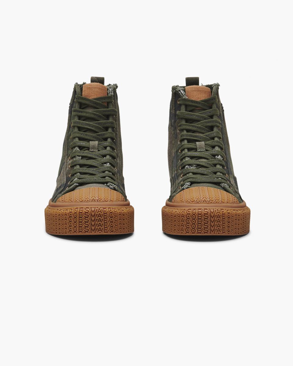 Αθλητικα Παπουτσια Marc Jacobs The Camo Jacquard High Top Sneaker γυναικεια καμουφλάζ Πολύχρωμο | 520794PCT