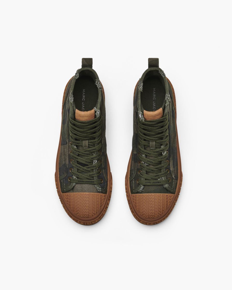 Αθλητικα Παπουτσια Marc Jacobs The Camo Jacquard High Top Sneaker γυναικεια καμουφλάζ Πολύχρωμο | 520794PCT