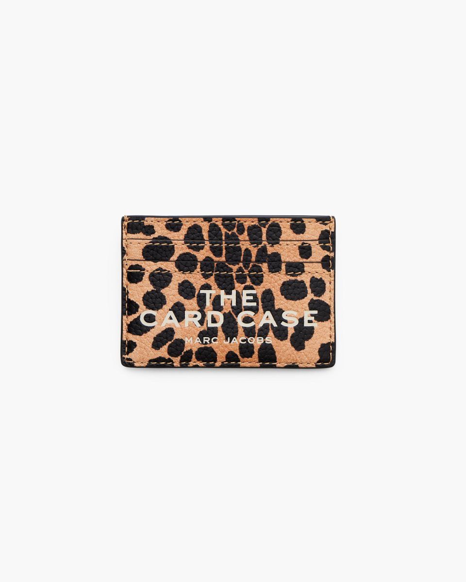 μικρά πορτοφόλια Marc Jacobs The Cheetah Card Case γυναικεια μαυρα Πολύχρωμο | 738106QSY