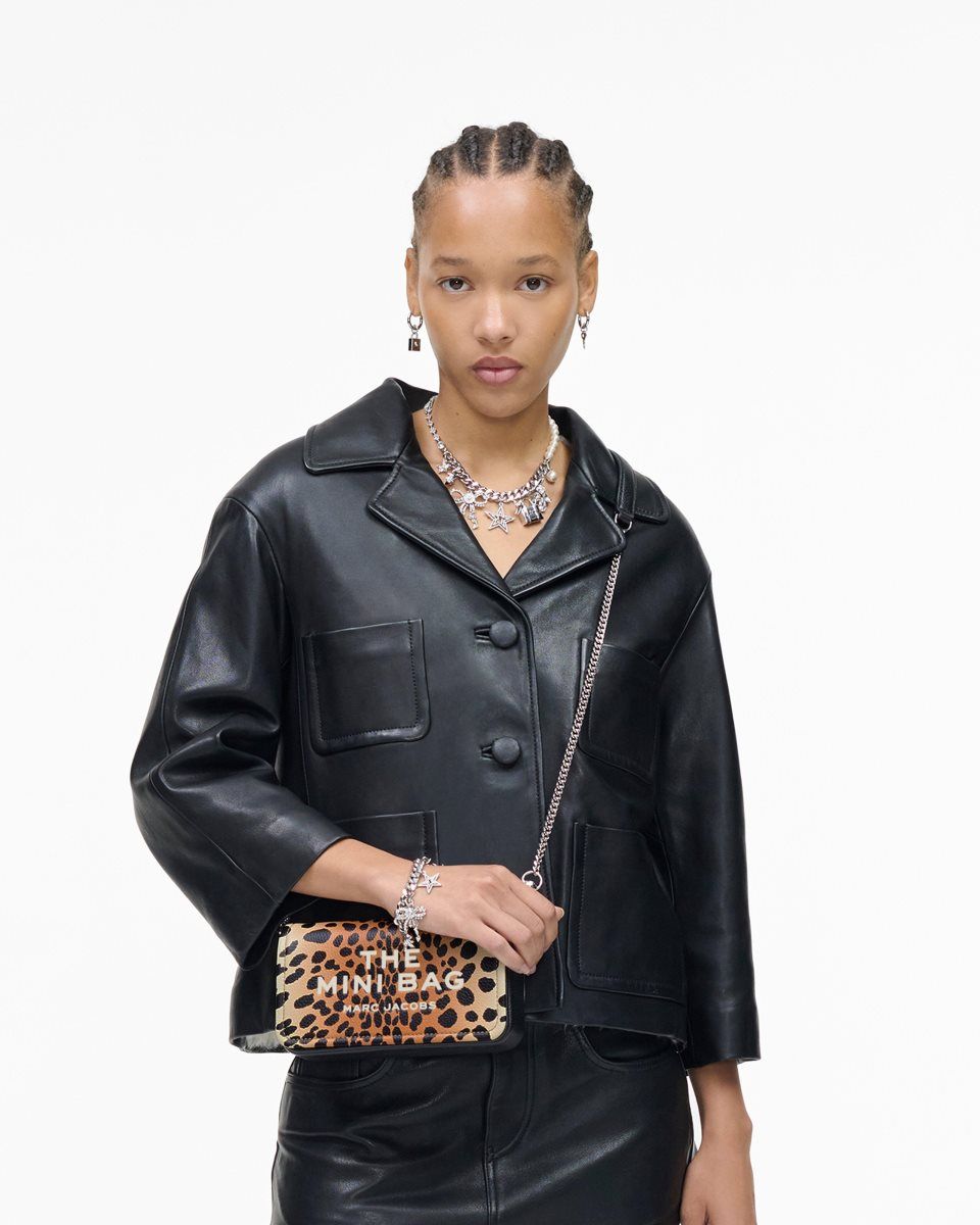 Μίνι Τσάντες Marc Jacobs The Cheetah Chain Mini Bag γυναικεια μαυρα Πολύχρωμο | 068721ERM