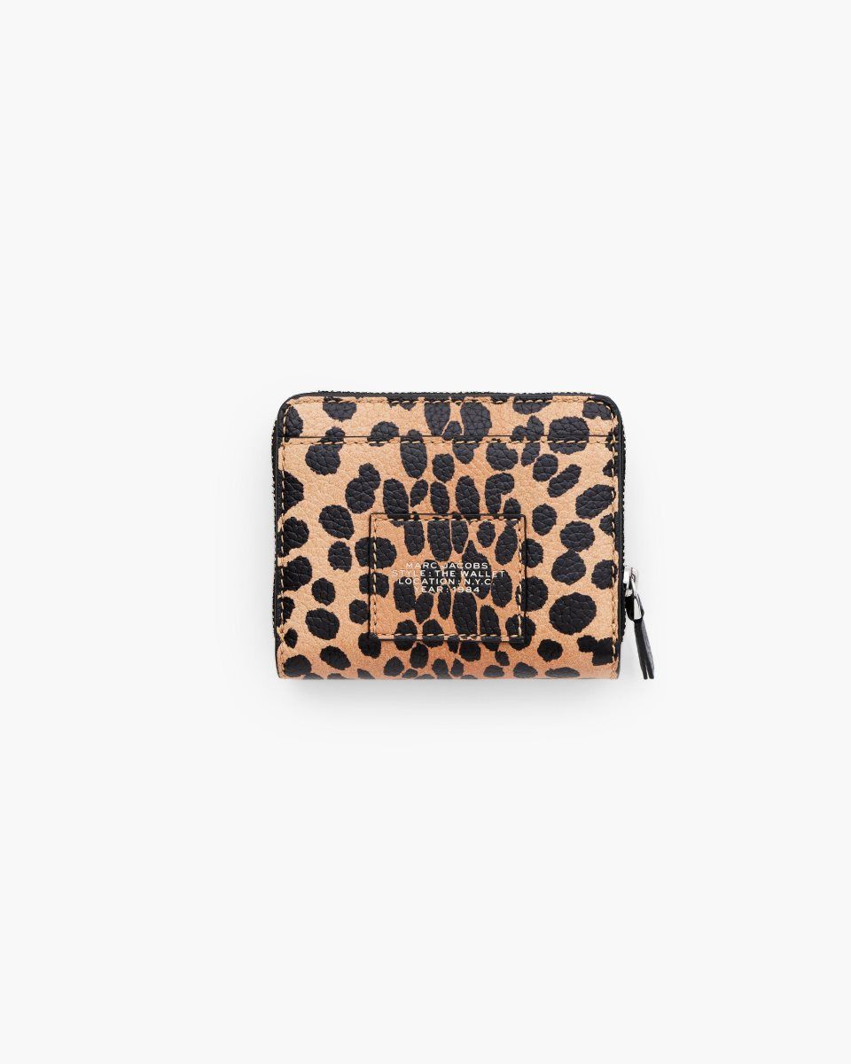 μικρά πορτοφόλια Marc Jacobs The Cheetah Mini Compact Wallet γυναικεια μαυρα Πολύχρωμο | 297410THR