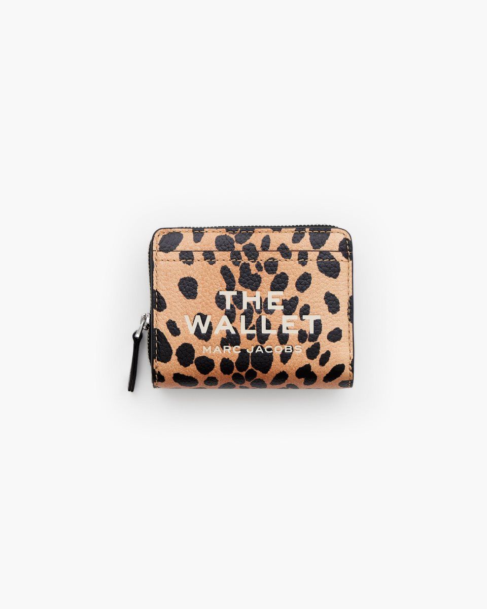 μικρά πορτοφόλια Marc Jacobs The Cheetah Mini Compact Wallet γυναικεια μαυρα Πολύχρωμο | 297410THR