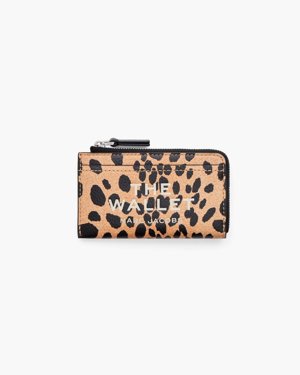 μικρά πορτοφόλια Marc Jacobs The Cheetah Top Zip Multi Wallet γυναικεια μαυρα Πολύχρωμο | 371069JNA