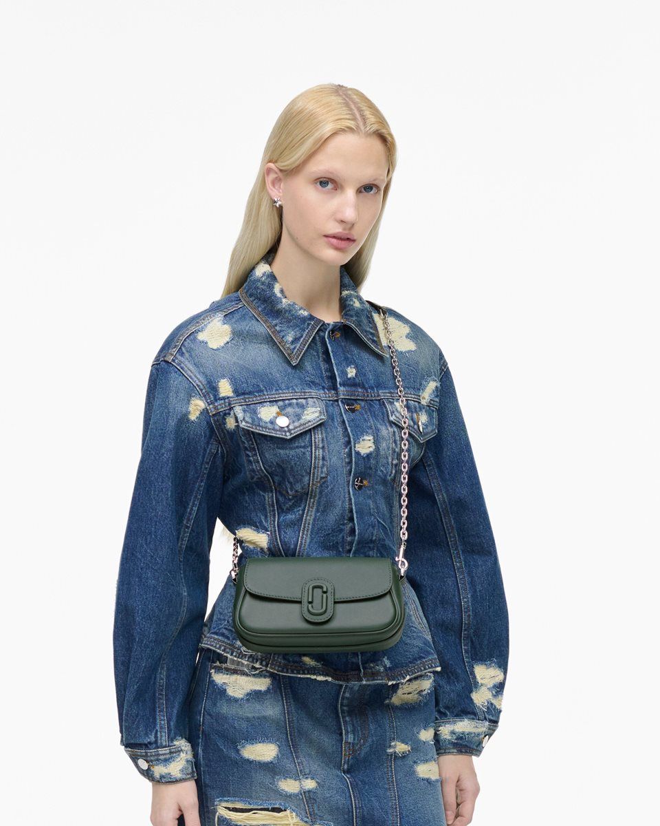 τσάντεσ χιαστί Marc Jacobs The Clover Shoulder Bag γυναικεια σκούρο πρασινο | 214938RPJ