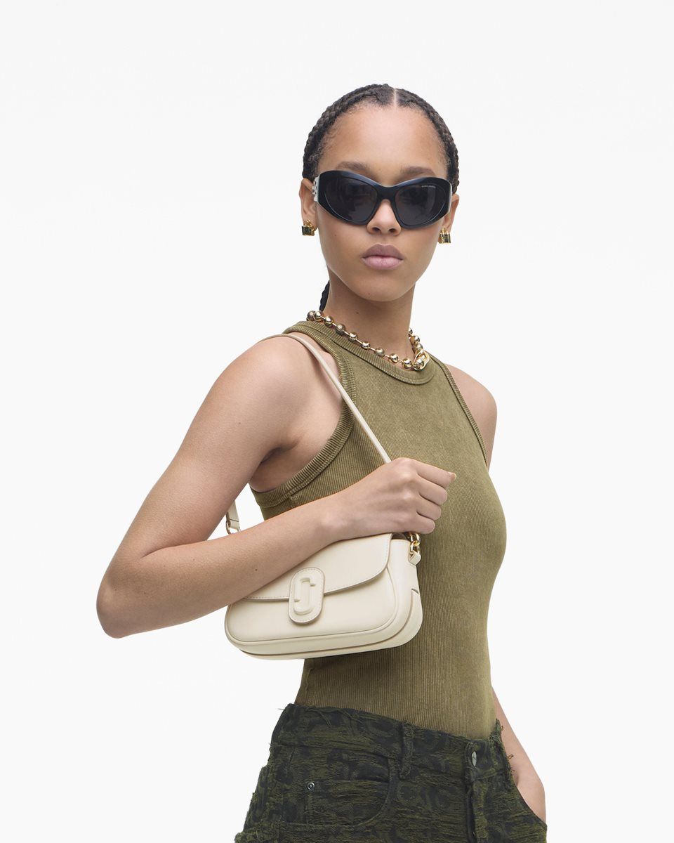 τσάντεσ ώμου Marc Jacobs The Clover Shoulder Bag γυναικεια ασπρα | 724689QPK