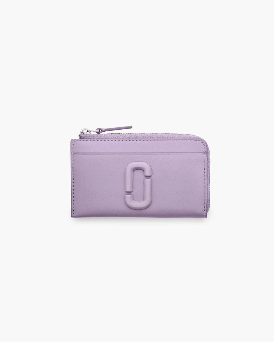 μικρά πορτοφόλια Marc Jacobs The Covered J Marc Top Zip Multi Wallet γυναικεια μωβ | 698241AOS