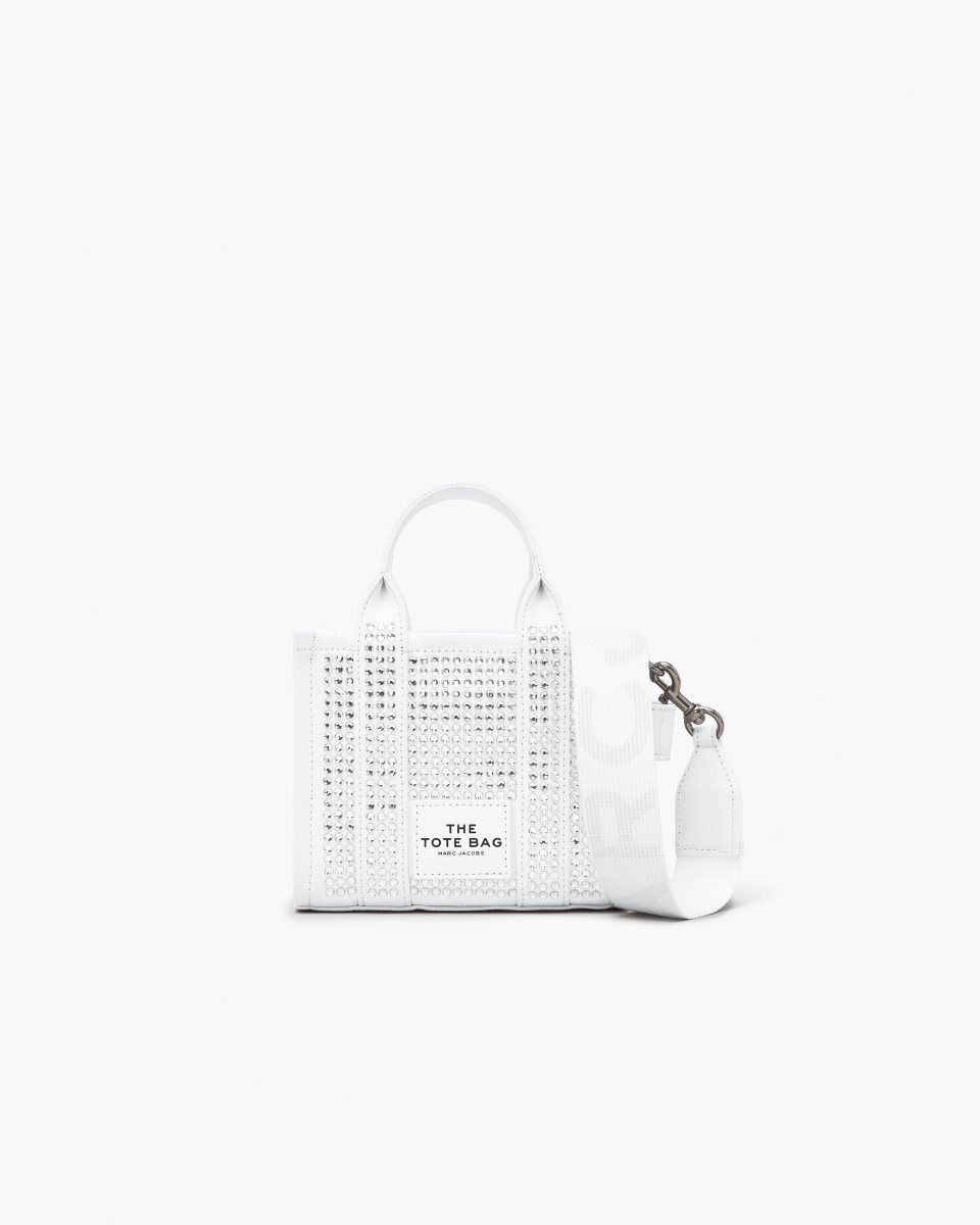 Μίνι Τσάντες Marc Jacobs The Crystal Canvas Crossbody Tote Bag γυναικεια ασπρα | 530829UKL