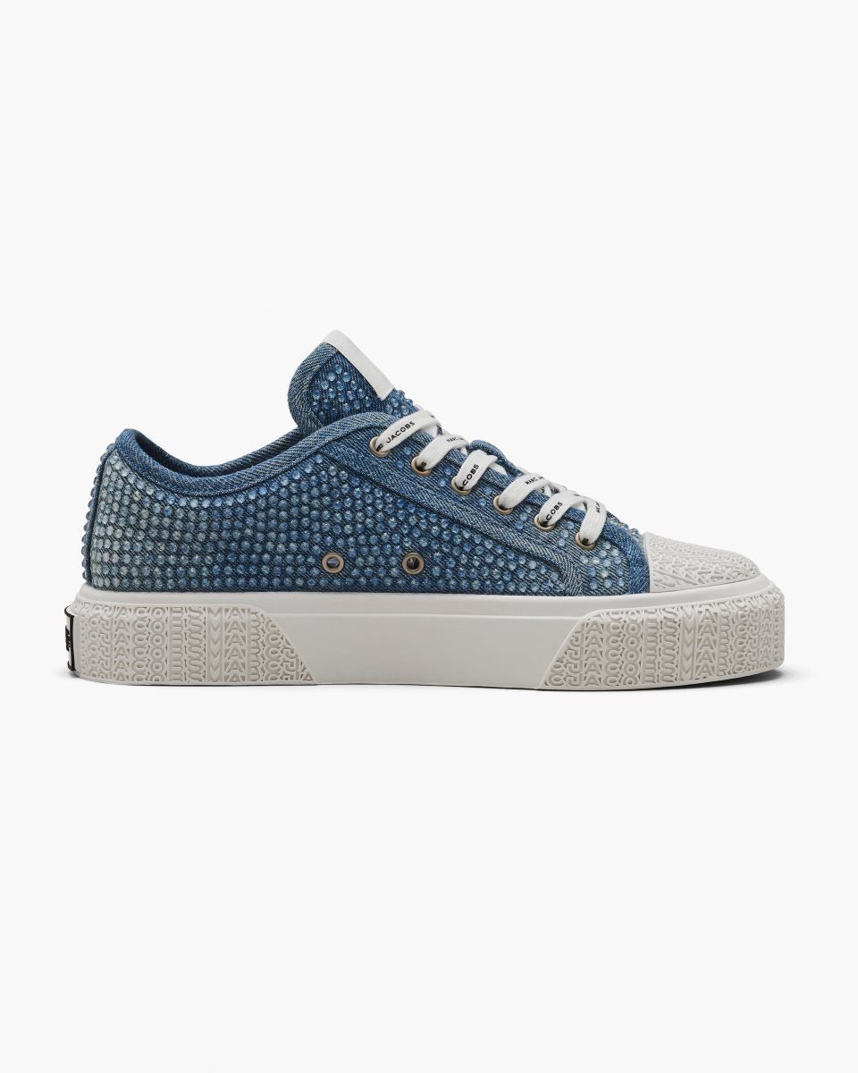 Αθλητικα Παπουτσια Marc Jacobs The Crystal Denim Sneaker γυναικεια ανοιχτο μπλε | 054172TYH