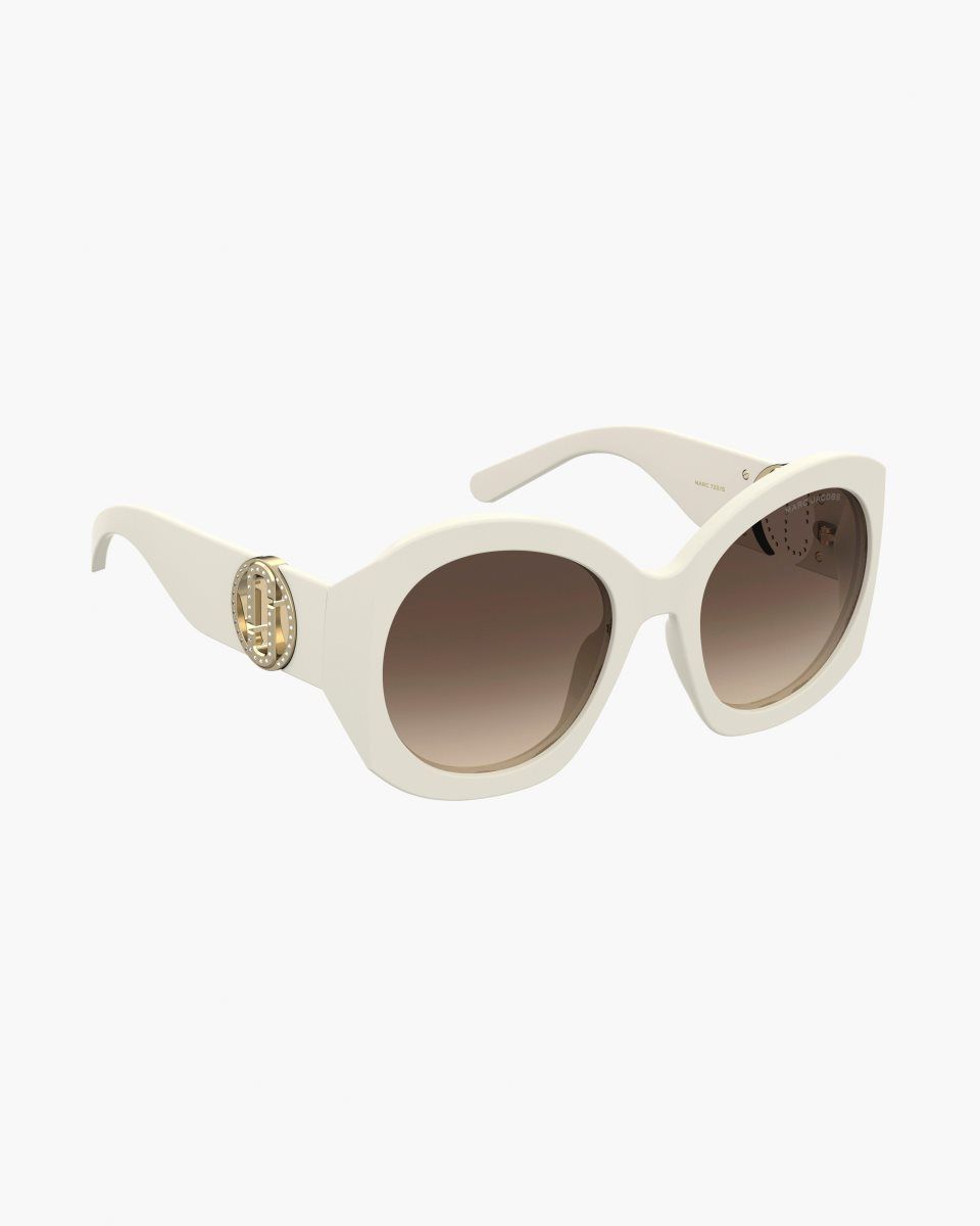 Γυαλια Ηλιου Marc Jacobs The Crystal J Marc Oversized Sunglasses γυναικεια ασπρα | 435961SZJ