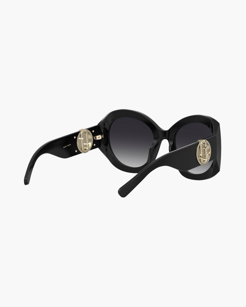 Γυαλια Ηλιου Marc Jacobs The Crystal J Marc Oversized Sunglasses γυναικεια μαυρα | 569783YZL