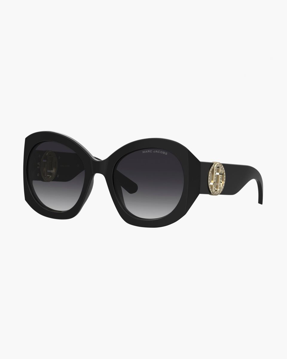 Γυαλια Ηλιου Marc Jacobs The Crystal J Marc Oversized Sunglasses γυναικεια μαυρα | 569783YZL