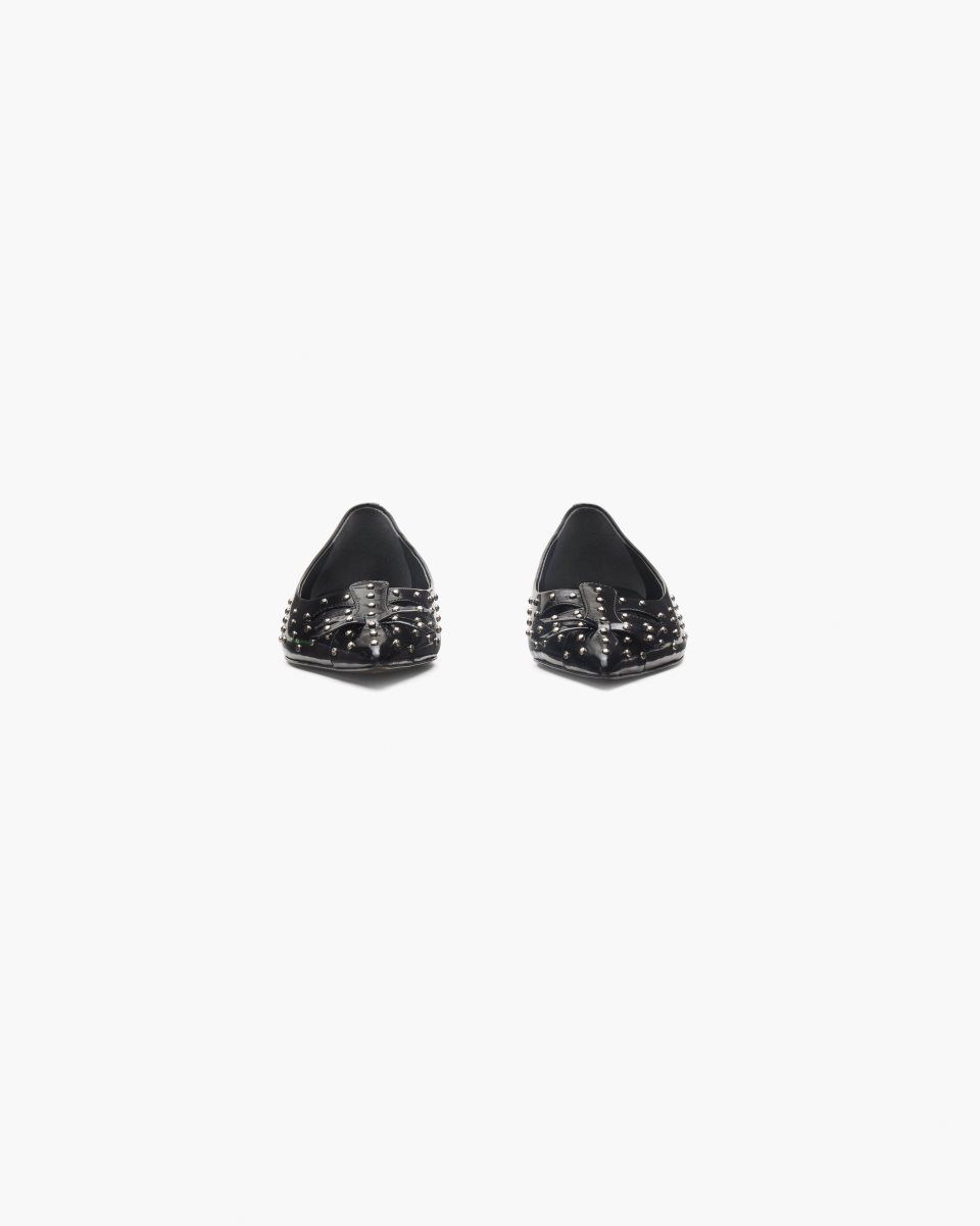 Παπουτσια Φλατ Marc Jacobs The Glam Studs Kat Ballerina γυναικεια μαυρα | 671098FCS