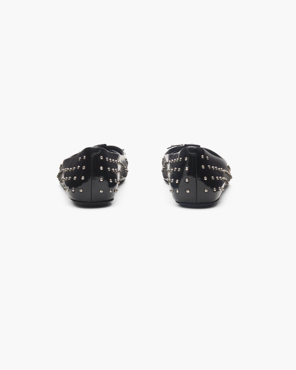 Παπουτσια Φλατ Marc Jacobs The Glam Studs Kat Ballerina γυναικεια μαυρα | 671098FCS