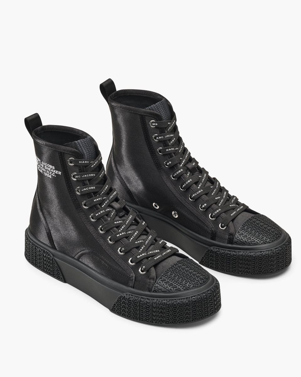 Αθλητικα Παπουτσια Marc Jacobs The High Top Satin Sneaker γυναικεια μαυρα | 071536TBN