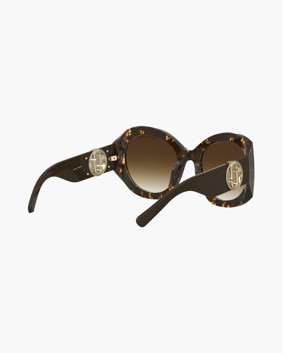 Γυαλια Ηλιου Marc Jacobs The J Marc Monogram Round Sunglasses γυναικεια Havana | 162473EVQ