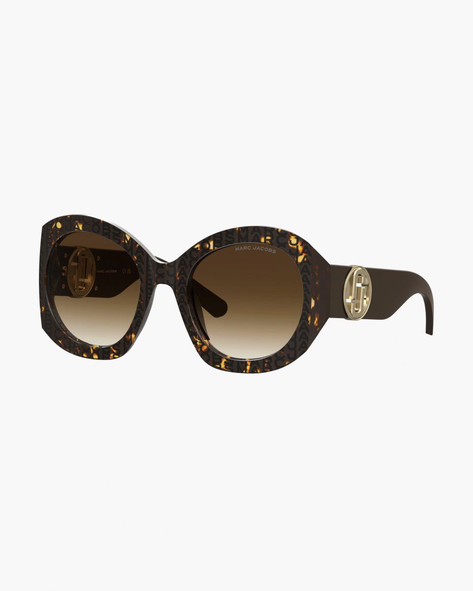 Γυαλια Ηλιου Marc Jacobs The J Marc Monogram Round Sunglasses γυναικεια Havana | 162473EVQ