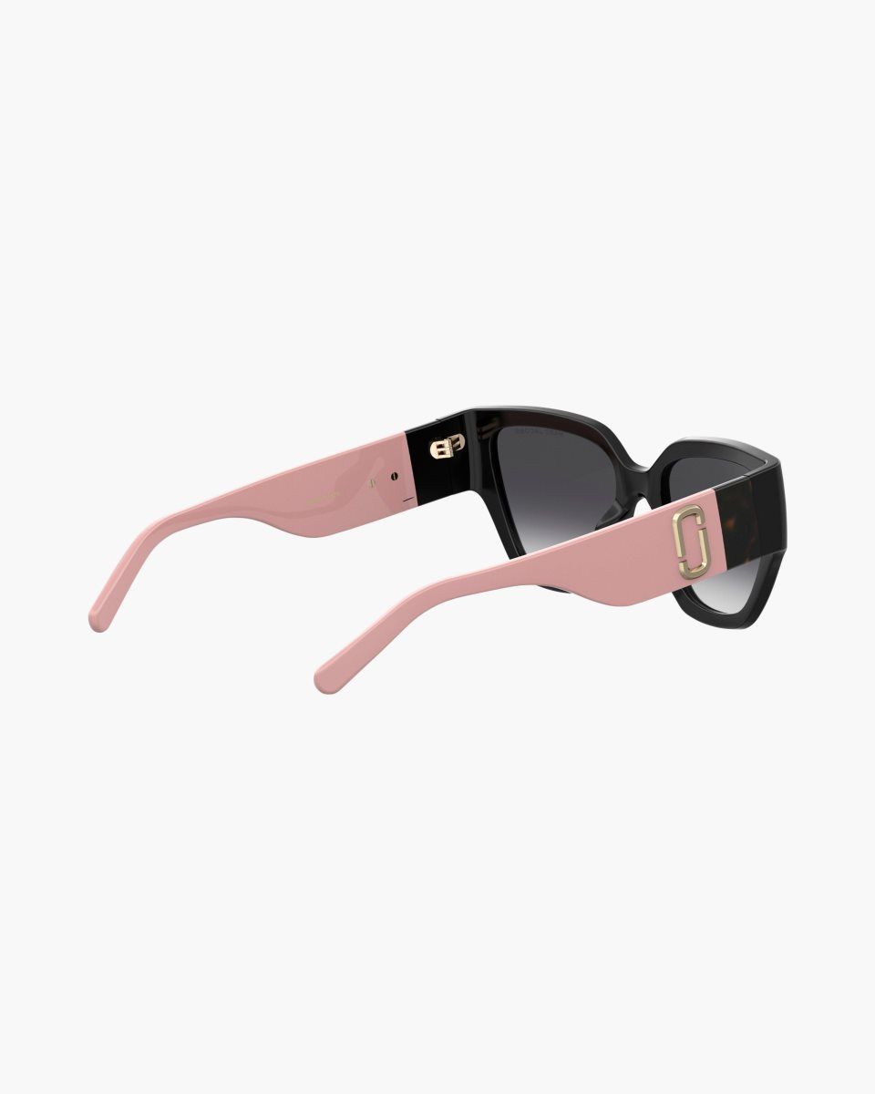 Γυαλια Ηλιου Marc Jacobs The J Marc Rectangular Colorblock Sunglasses γυναικεια μαυρα ροζ | 861749UZN