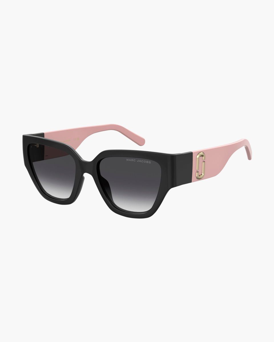 Γυαλια Ηλιου Marc Jacobs The J Marc Rectangular Colorblock Sunglasses γυναικεια μαυρα ροζ | 861749UZN