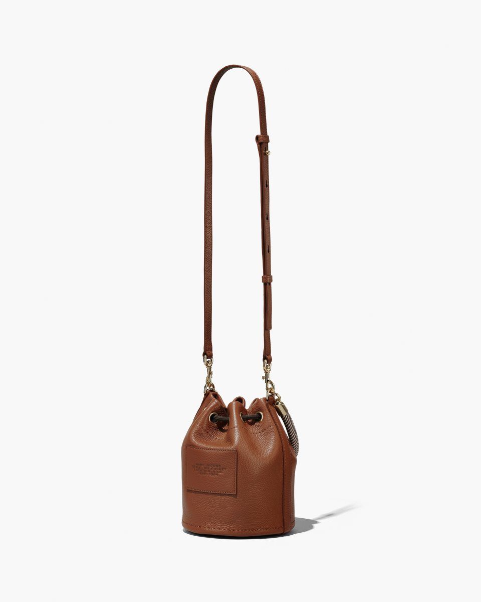 τσάντεσ χιαστί Marc Jacobs The Leather Bucket Bag γυναικεια Argan Oil | 769528HKJ