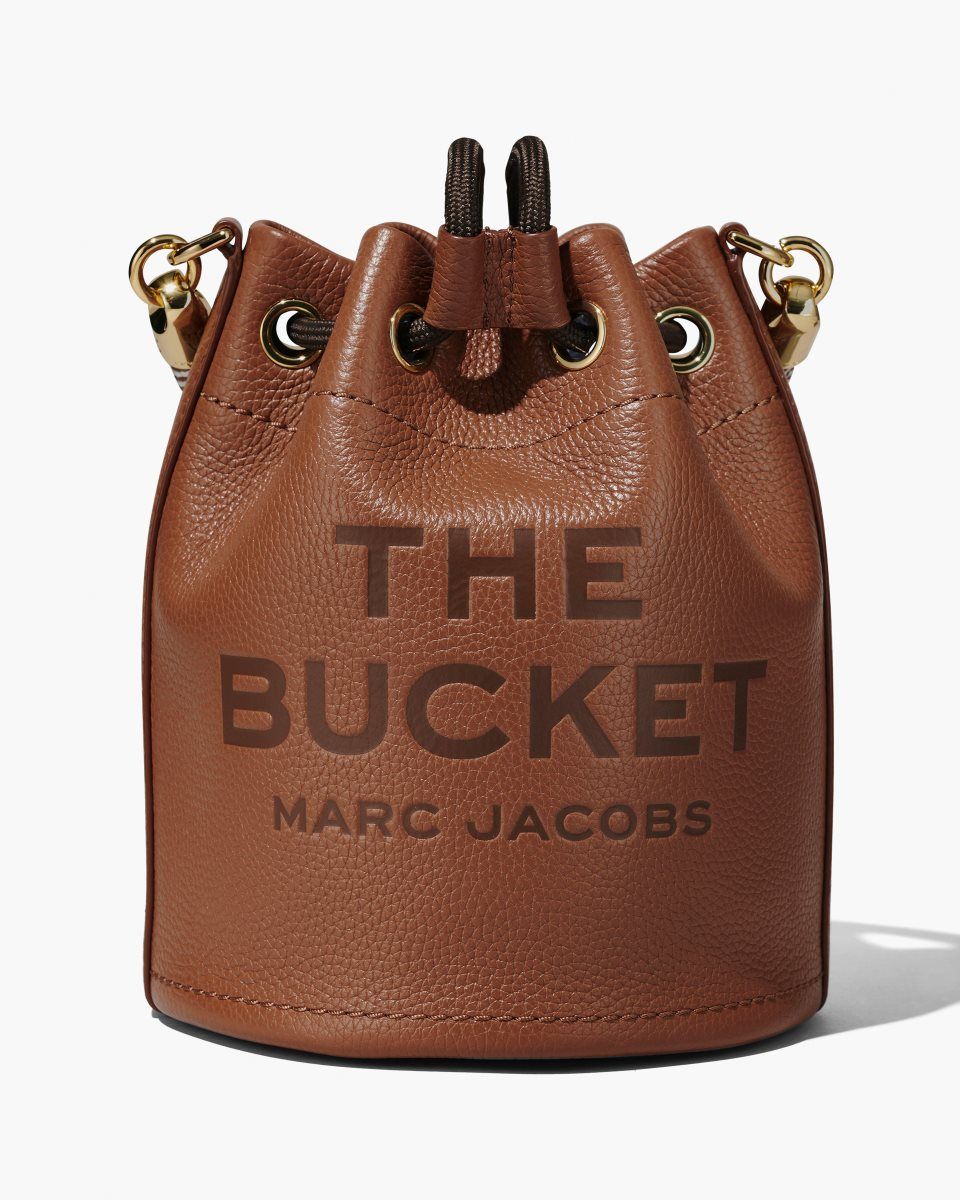 τσάντεσ χιαστί Marc Jacobs The Leather Bucket Bag γυναικεια Argan Oil | 769528HKJ