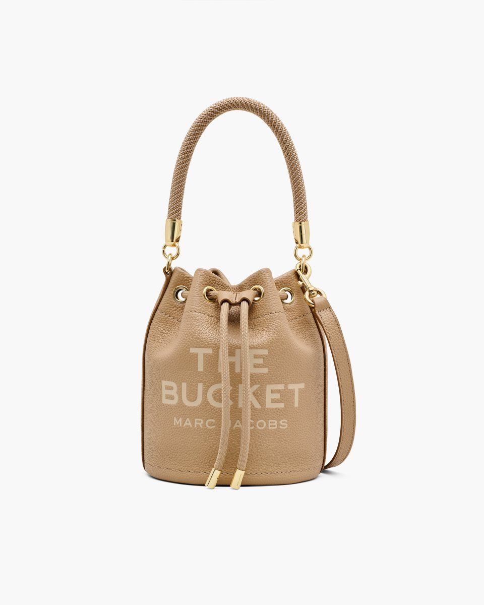 τσάντεσ χιαστί Marc Jacobs The Leather Bucket Bag γυναικεια καφε | 653780MBK