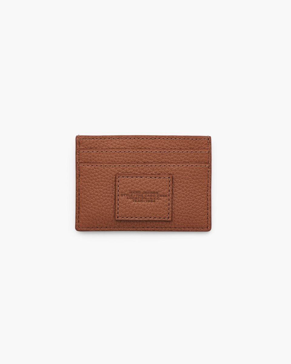 μικρά πορτοφόλια Marc Jacobs The Leather Card Case γυναικεια Argan Oil | 134627SQU