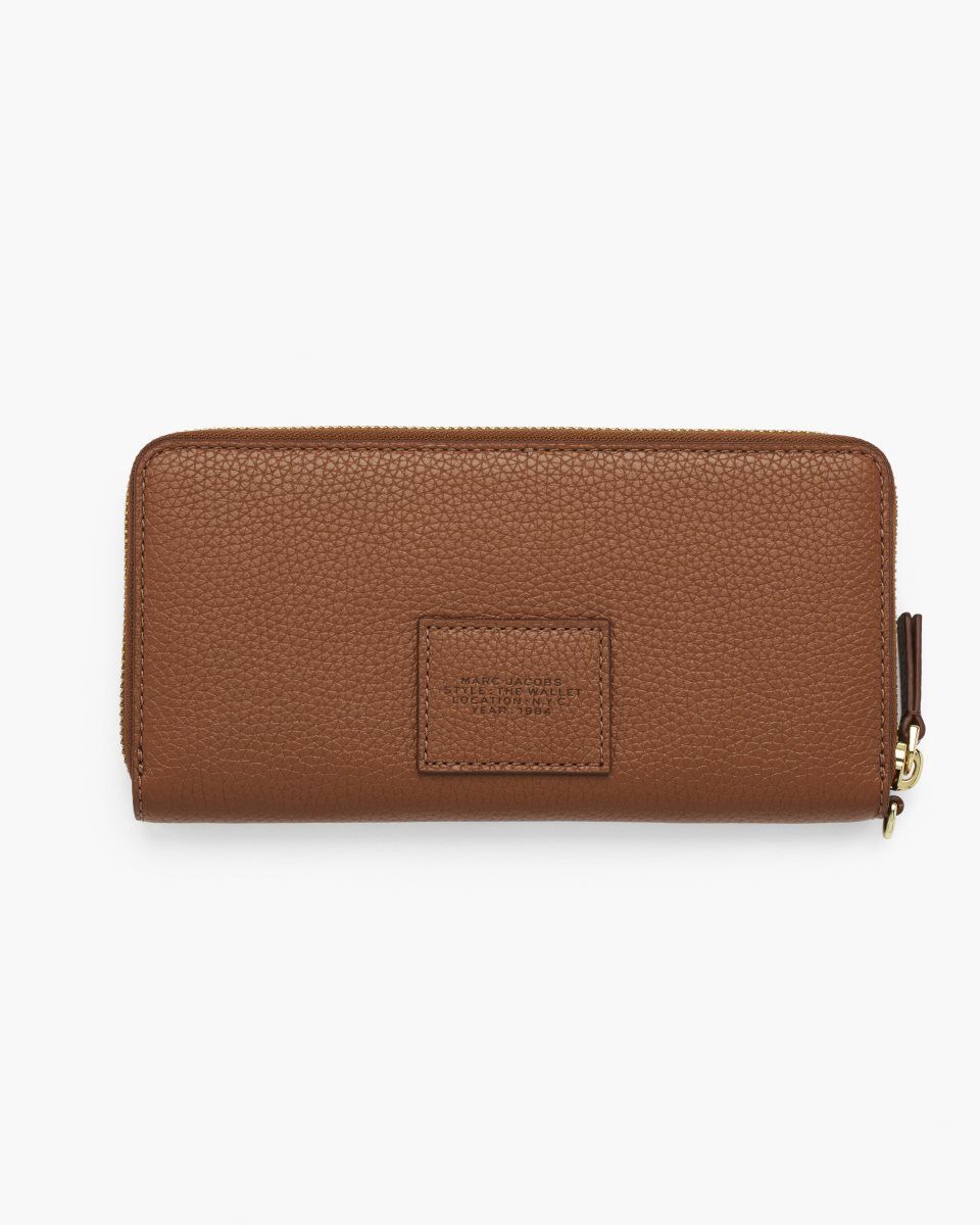 μεγάλα πορτοφόλια Marc Jacobs The Leather Continental Wallet γυναικεια Argan Oil | 685091CMS