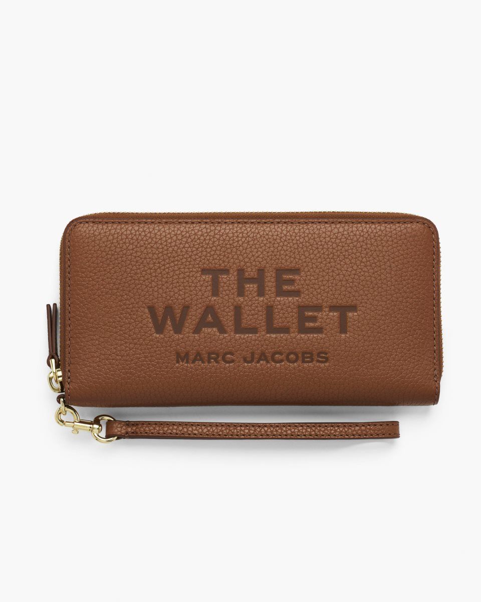 μεγάλα πορτοφόλια Marc Jacobs The Leather Continental Wallet γυναικεια Argan Oil | 685091CMS