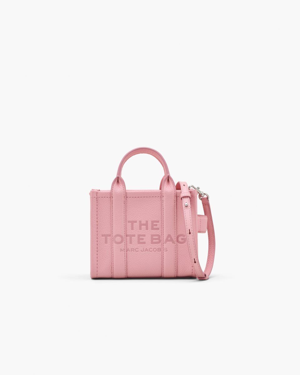 τσάντεσ χιαστί Marc Jacobs The Leather Crossbody Tote Bag γυναικεια ροζ | 130794OHP