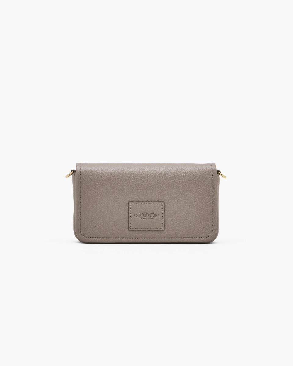 τσάντεσ χιαστί Marc Jacobs The Leather Mini Bag γυναικεια Cement | 517932EJM