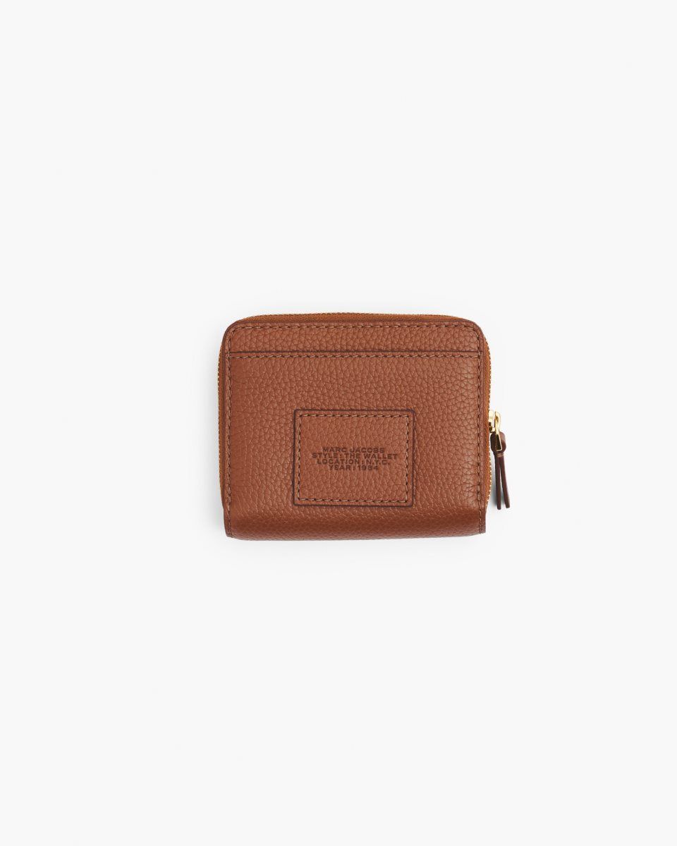 μικρά πορτοφόλια Marc Jacobs The Leather Mini Compact Wallet γυναικεια Argan Oil | 217458AZT