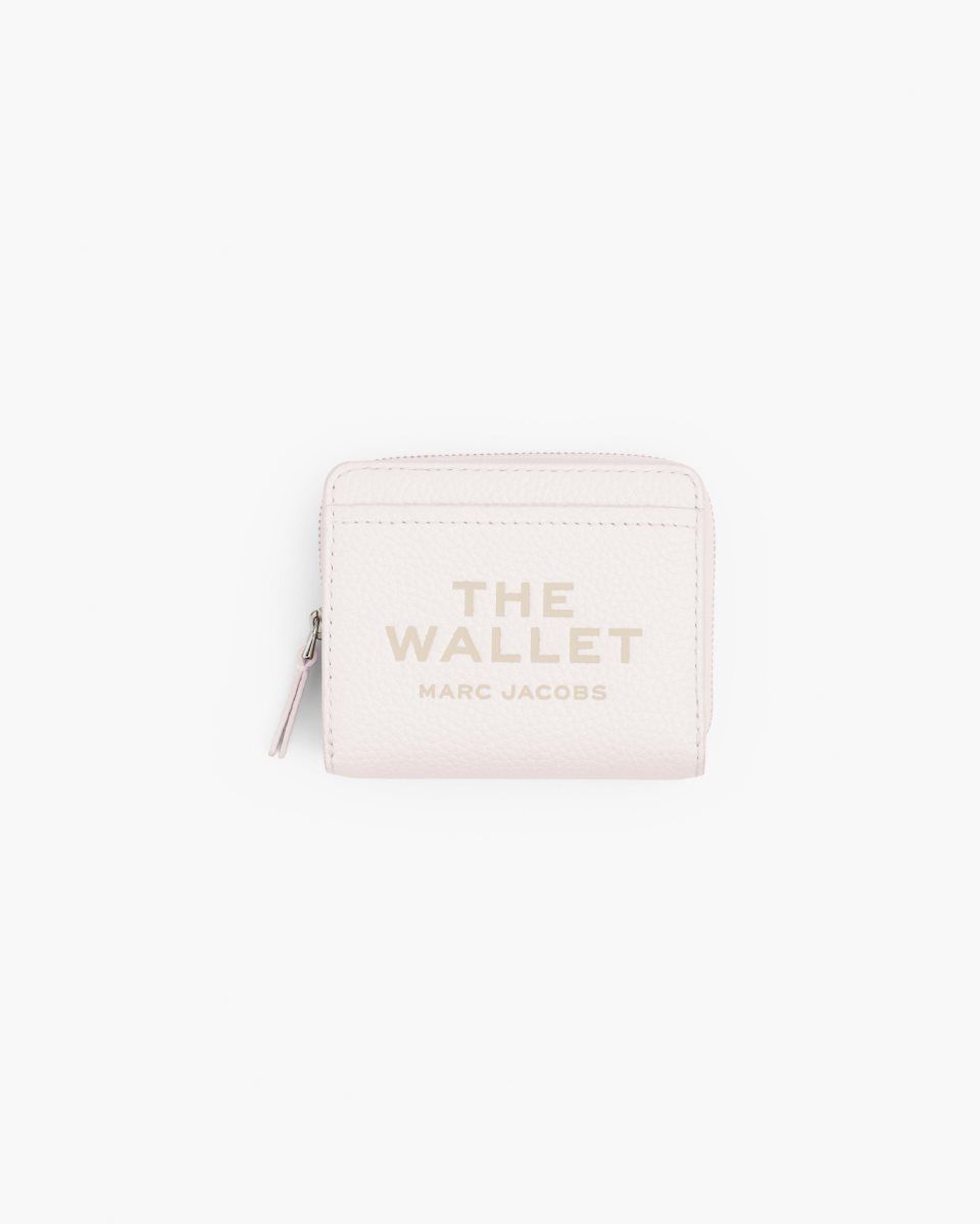 μικρά πορτοφόλια Marc Jacobs The Leather Mini Compact Wallet γυναικεια Cotton | 627540WOJ