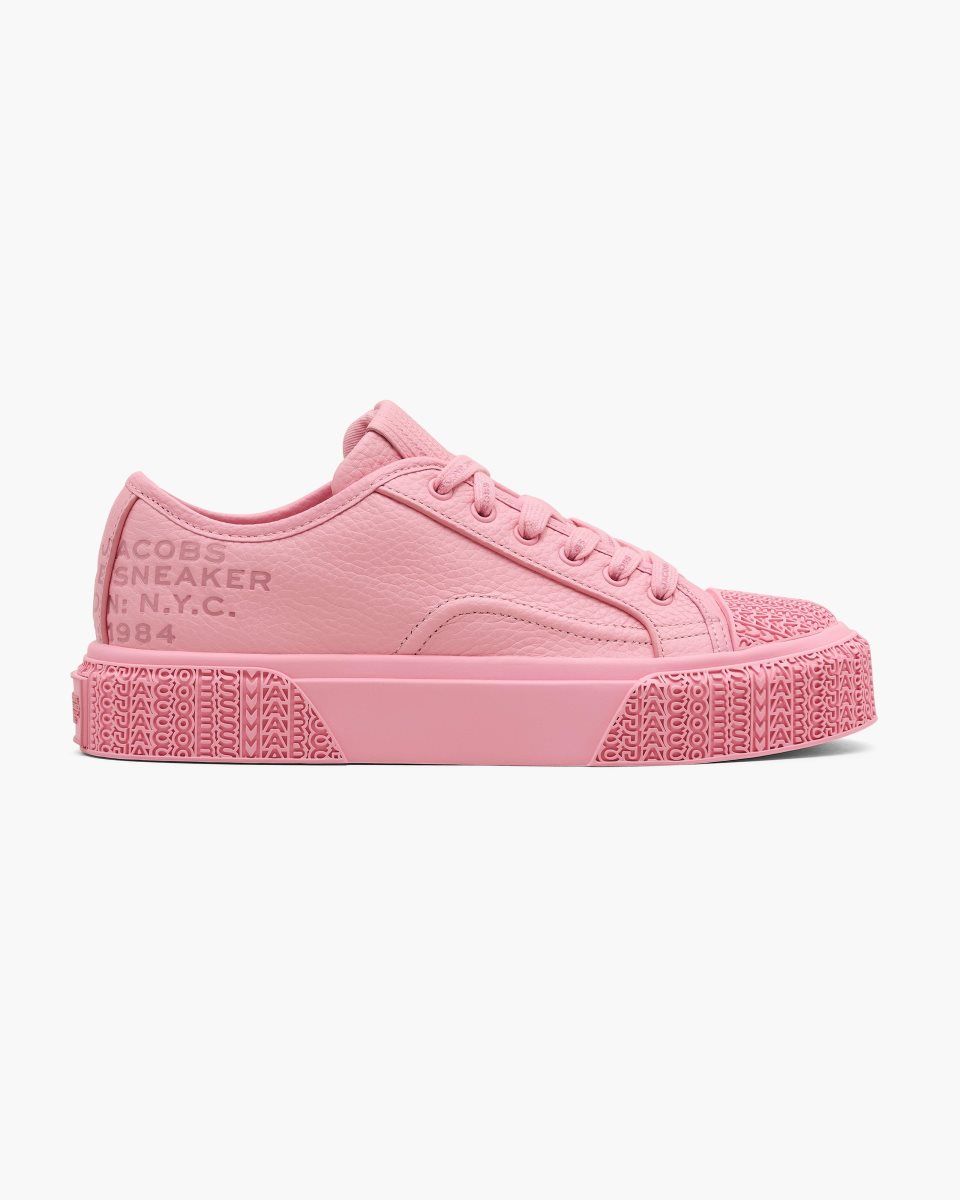 Αθλητικα Παπουτσια Marc Jacobs The Leather Sneaker γυναικεια ροζ | 169302WSQ