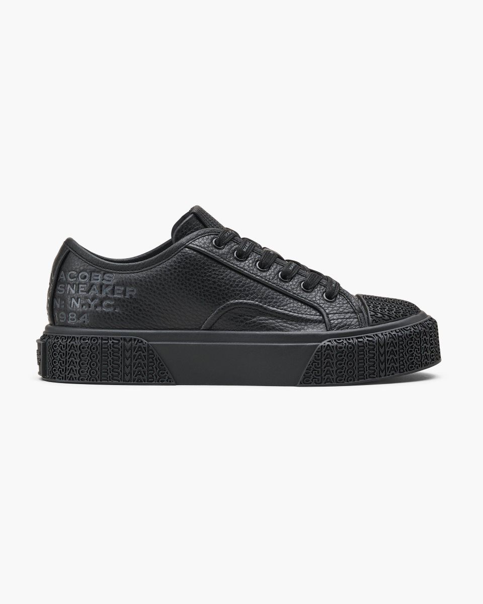 Αθλητικα Παπουτσια Marc Jacobs The Leather Sneaker γυναικεια μαυρα | 174526FOT