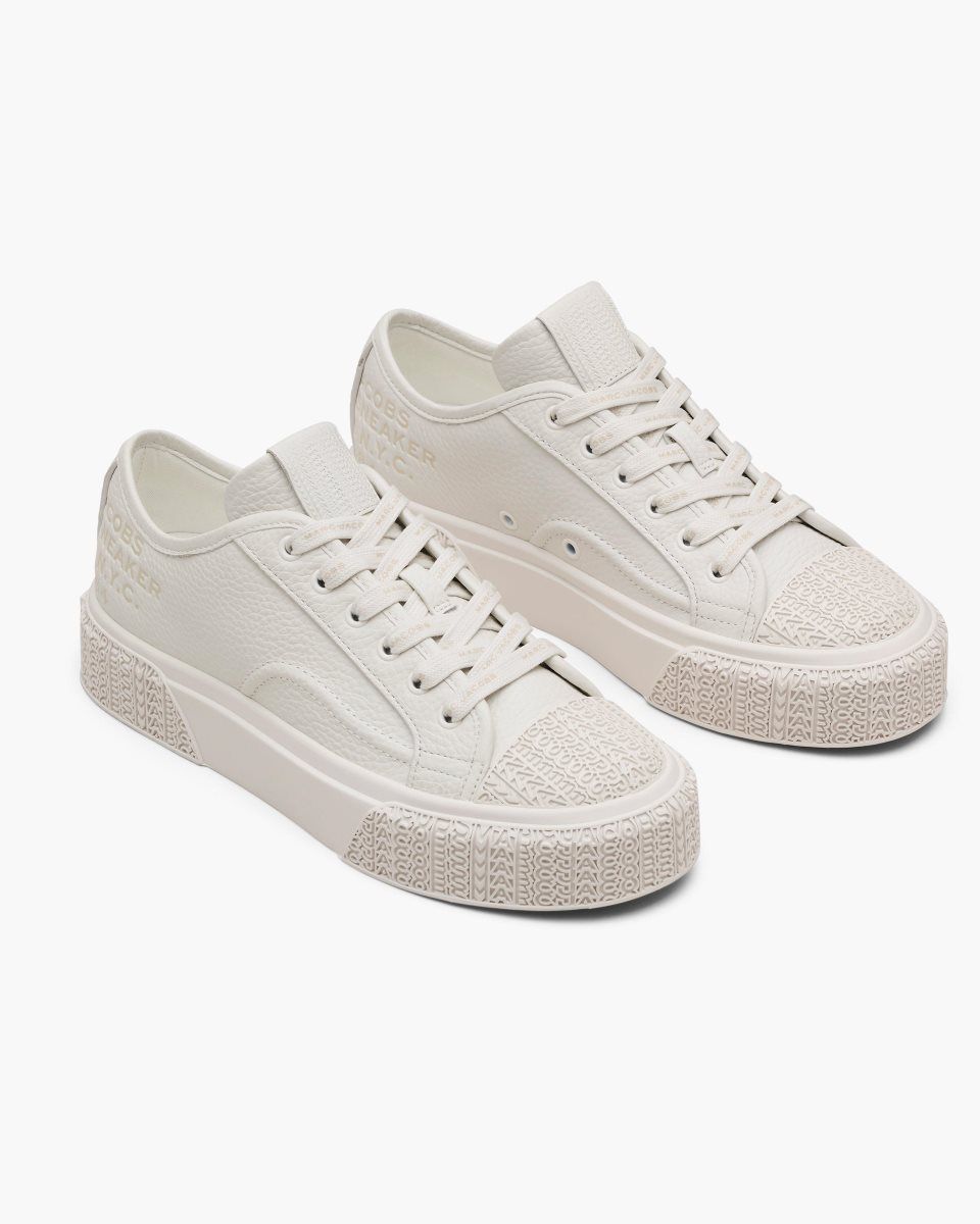 Αθλητικα Παπουτσια Marc Jacobs The Leather Sneaker γυναικεια ασπρα | 709432SYZ