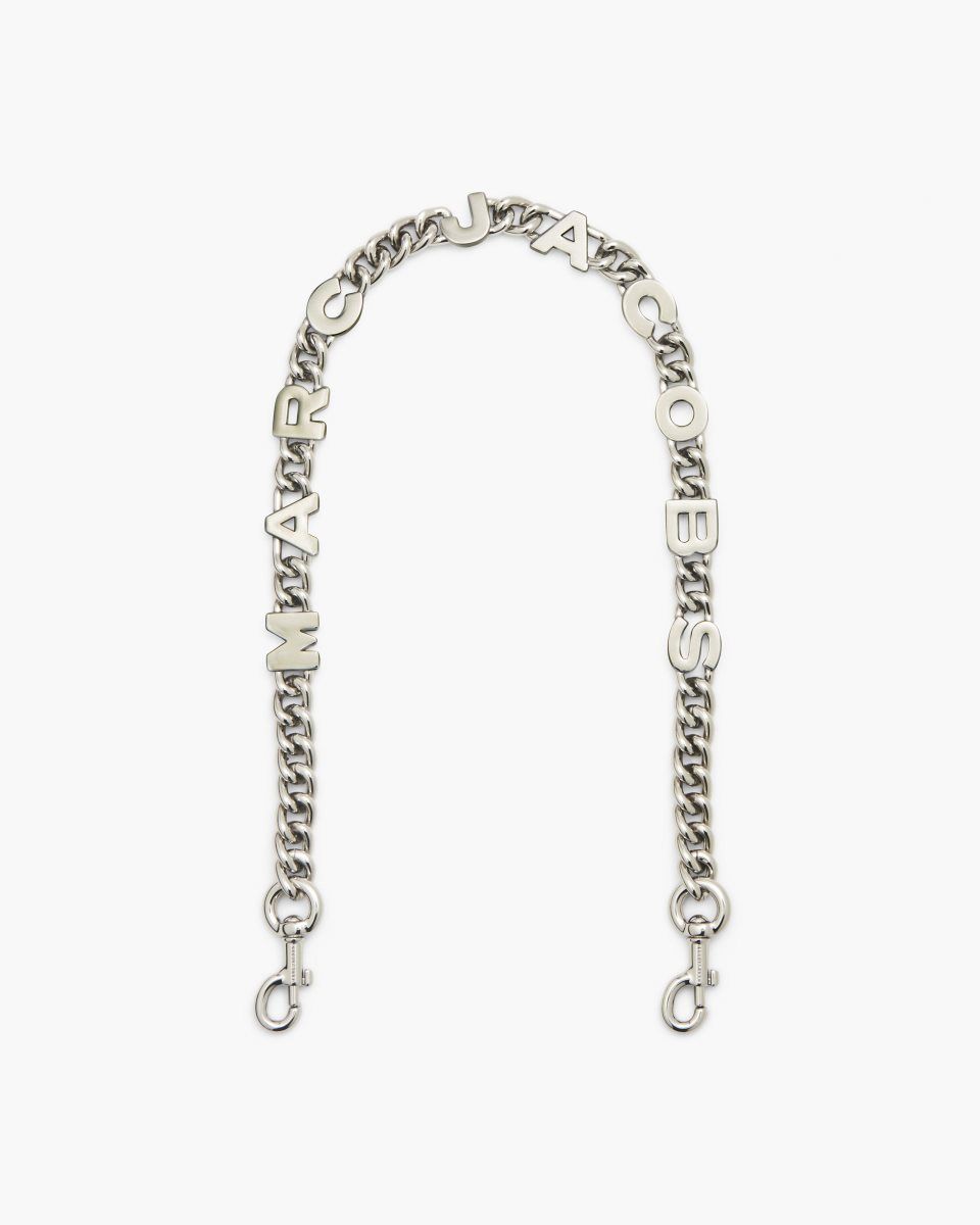 Λουράκι τσάντας Marc Jacobs The Logo Chain Shoulder Strap γυναικεια Nickel | 173092NGK