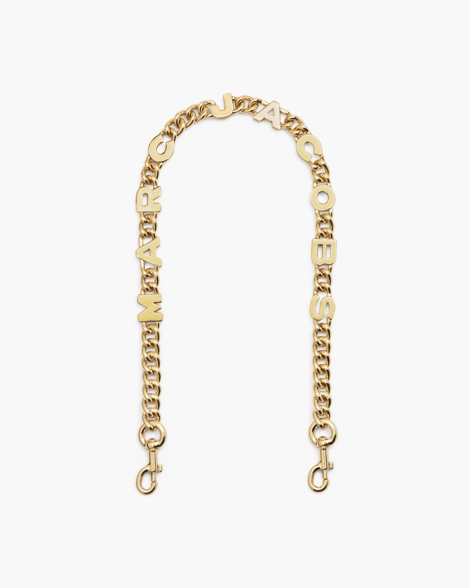 Λουράκι τσάντας Marc Jacobs The Logo Chain Shoulder Strap γυναικεια χρυσο χρωμα | 542903BNS