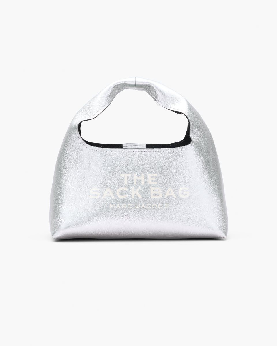 Τσαντα Χειροσ Marc Jacobs The Metallic Leather Mini Sack Bag γυναικεια ασημι | 732195RFE