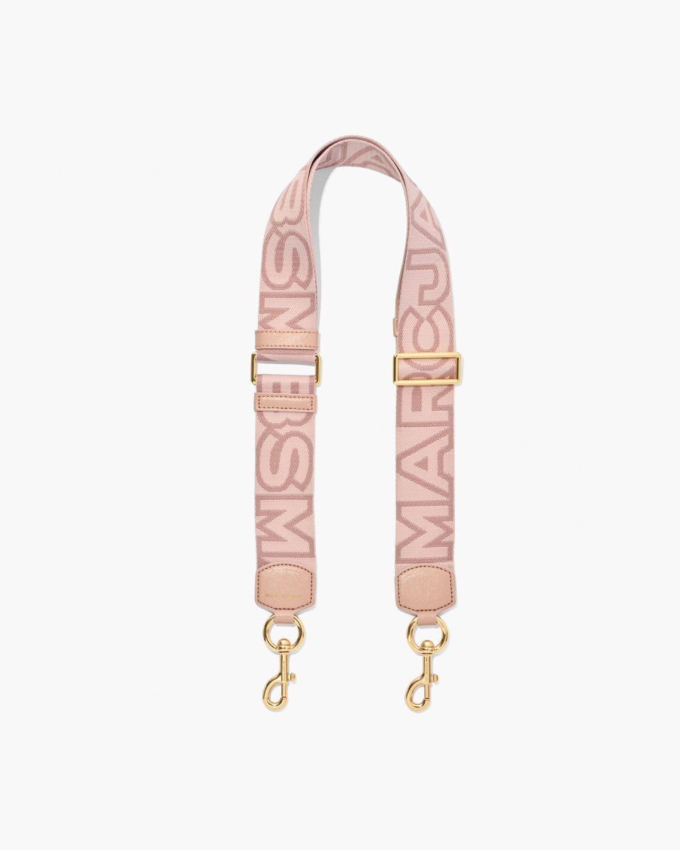 Λουράκι τσάντας Marc Jacobs The Outline Logo Webbing Strap γυναικεια ροζ Πολύχρωμο | 470265GIV