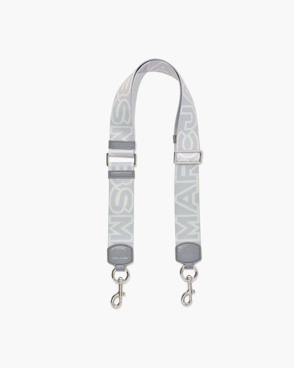 Λουράκι τσάντας Marc Jacobs The Outline Logo Webbing Strap γυναικεια γκρι Πολύχρωμο | 506724QOX