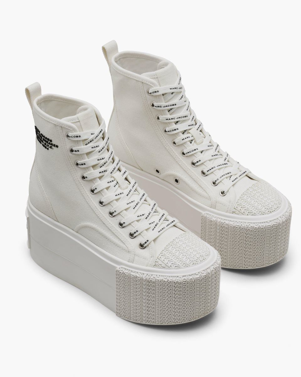 Αθλητικα Παπουτσια Marc Jacobs The Platform High Top Sneaker γυναικεια ασπρα | 594710CMU