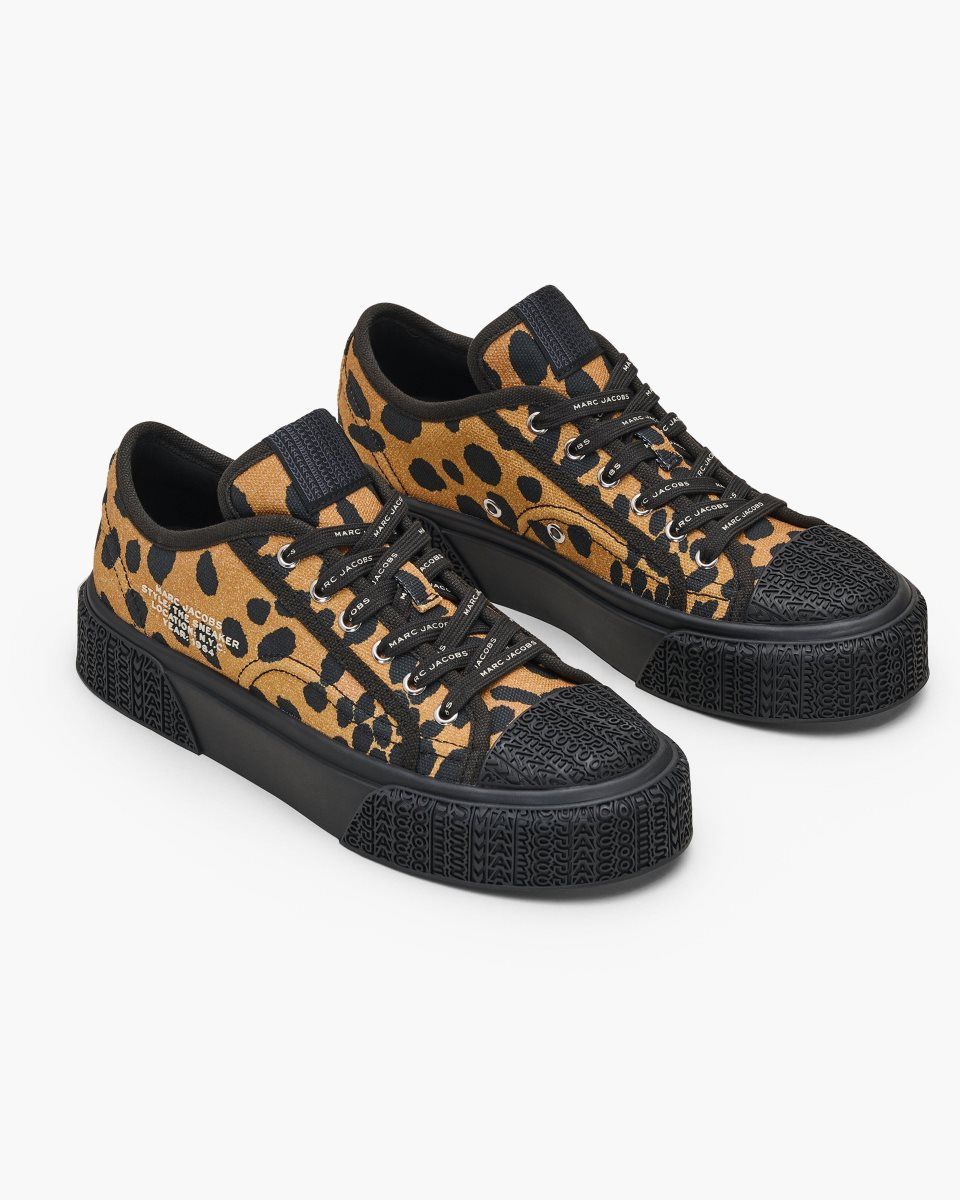 Αθλητικα Παπουτσια Marc Jacobs The Printed Canvas Sneaker γυναικεια μαυρα Πολύχρωμο | 196230NED