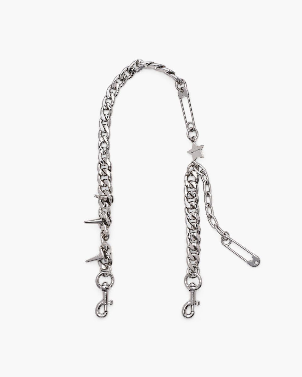 Λουράκι τσάντας Marc Jacobs The Star Chain Shoulder Strap γυναικεια Nickel | 350149MQC