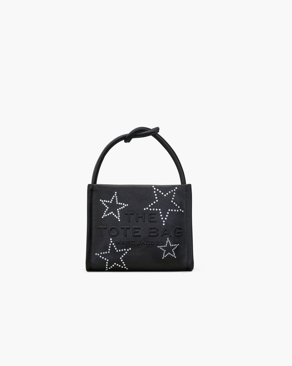 Μίνι Τσάντες Marc Jacobs The Star Satin Mini Tote Bag γυναικεια μαυρα | 395602RXG