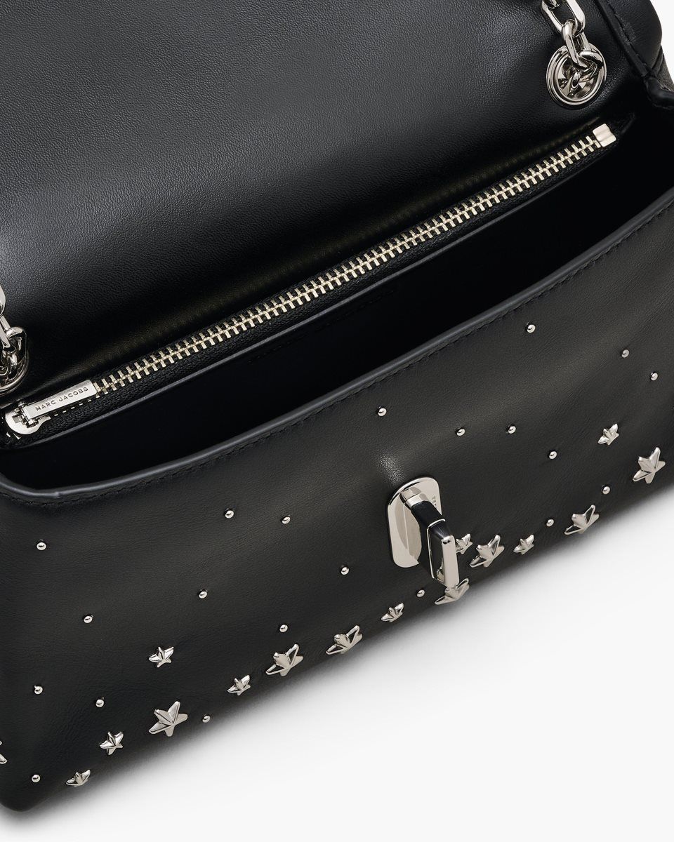 μεγάλα πορτοφόλια Marc Jacobs The Star Studded Dual Chain Wallet γυναικεια μαυρα | 741603IZB