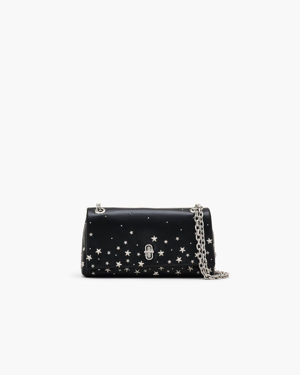 μεγάλα πορτοφόλια Marc Jacobs The Star Studded Dual Chain Wallet γυναικεια μαυρα | 741603IZB